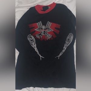 No Surrender - red and black long sleeve shirt